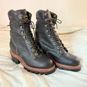Chippewa Dark Gray Leather Men's Boots